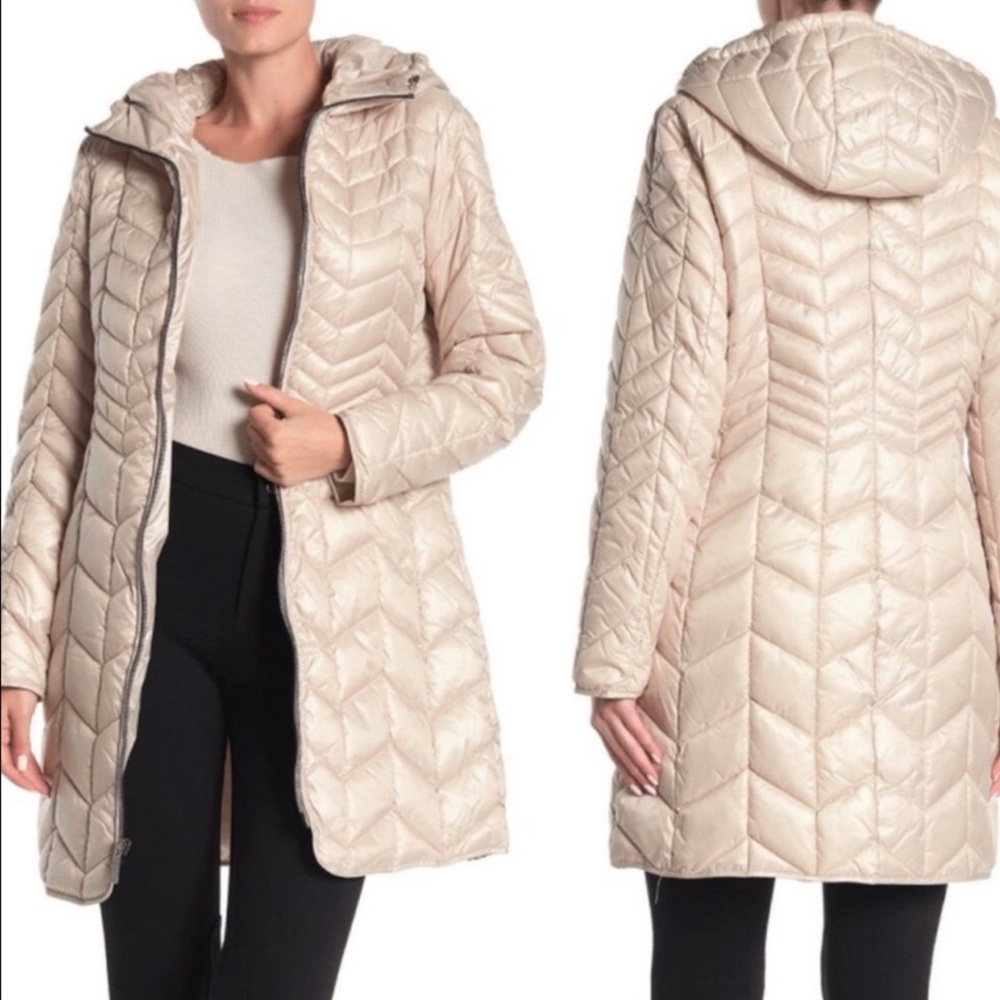 NWT Kenneth Cole New York Hooded Quilted Puffer